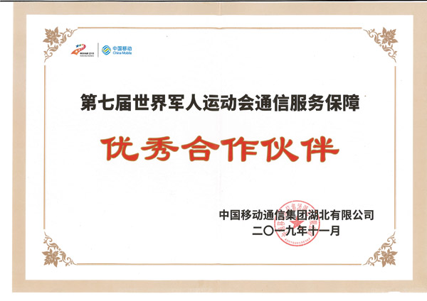 优秀伙伴证书